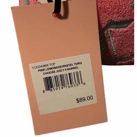 BNWT RARE & HTF Juicy Couture Pink Lemonade Barrel Bag - Picture 6 of 6